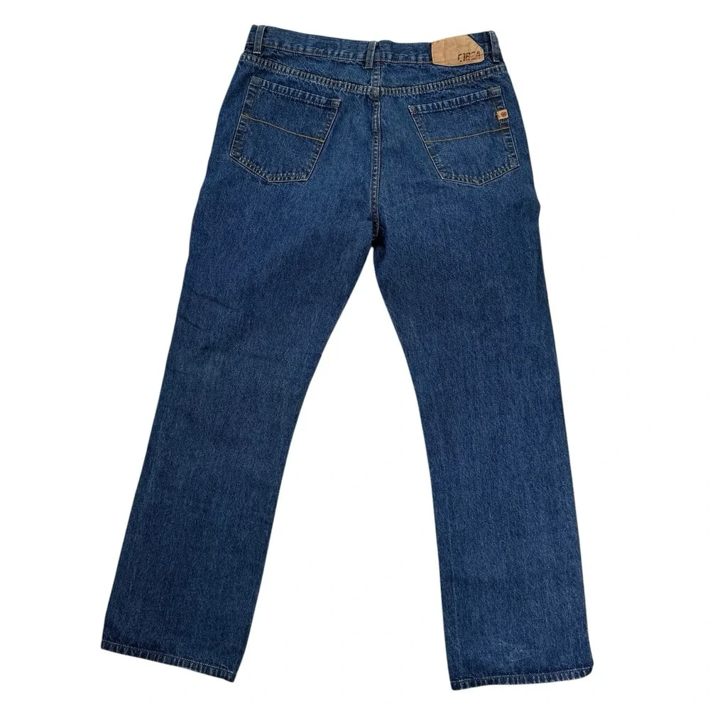 VTG C1RCA Circa 33x31* Regular Button Fly Straight Leg Men's Blue Jeans Muska‎